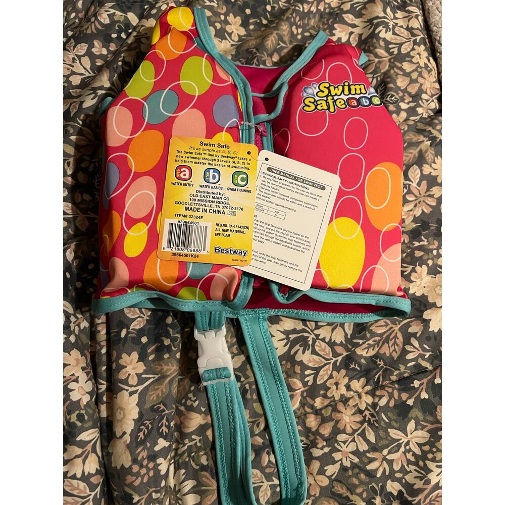 Swim safe fabric swim vest s/m